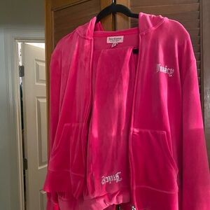 Juicy Couture Vibrant Pink Velour Jacket